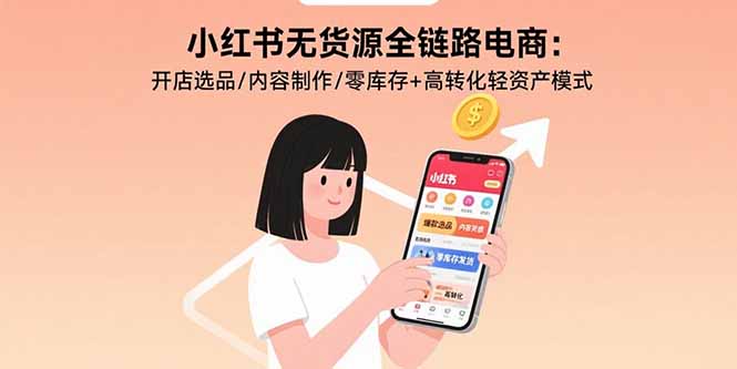 小红书无货源全链路电商：开店选品/内容制作/零库存+高转化轻资产模式-87创业网