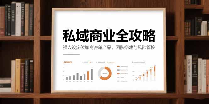 私域商业全攻略，强人设定位加高客单产品，团队搭建与风险管控-87创业网