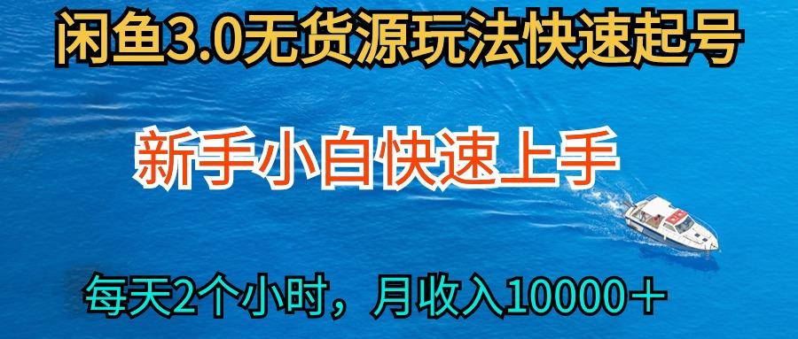 (9913期)2024最新闲鱼无货源玩法，从0开始小白快手上手，每天2小时月收入过万-87创业网