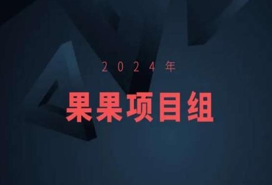 2024年果果项目组项目合集-果果最新项目-87创业网