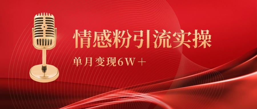 (9473期)单月变现6w+，情感粉引流变现实操课-87创业网