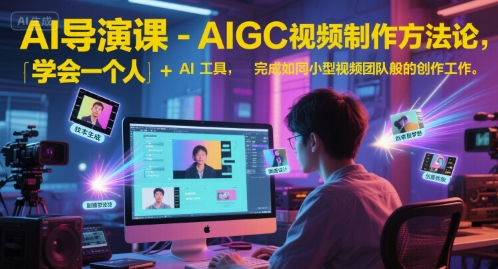 AI导演课-AIGC视频制作方法论，学会一个人+AI工具，完成如同小型视频团队般的创作工作，实现导演梦-87创业网