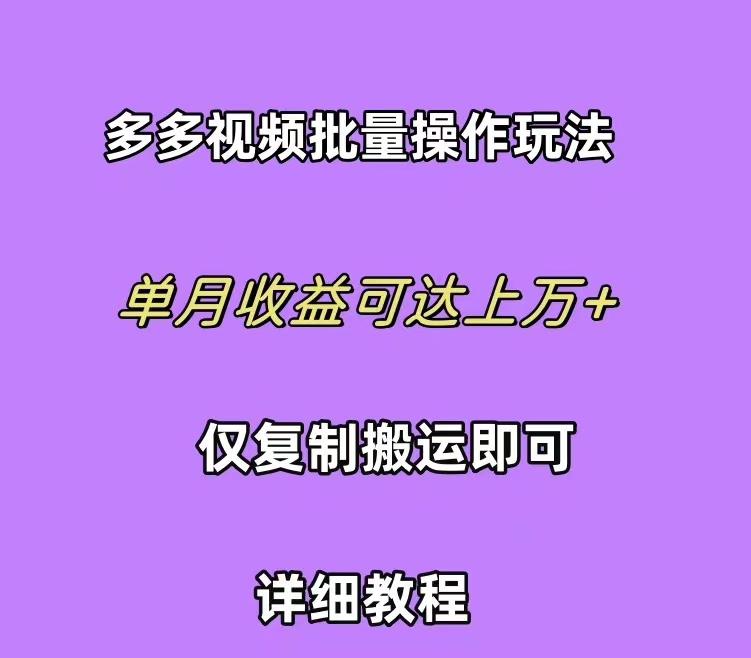 (10029期)拼多多视频带货快速过爆款选品教程 每天轻轻松松赚取三位数佣金 小白必…-87创业网