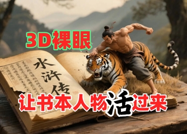 书本人物裸眼3D视频，新的玩法，流量超猛，保姆级教程-87创业网
