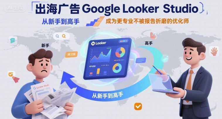 出海广告Google Looker Studio从新手到高手，成为更专业不被报告折磨的优化师-87创业网