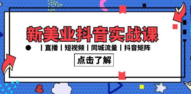 新美业抖音实战课丨直播丨短视频丨同城流量丨抖音矩阵(30节课)-87创业网