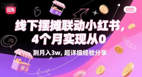 线下摆摊联动小红书，4 个月实现从 0 到月入3w，超详细经验分享-87创业网