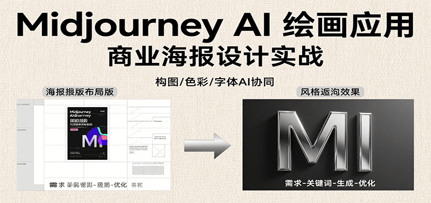 Midjourney AI绘画应用，关键词指令解析、漫画头像制作、海报设计、3D人物生成等-87创业网