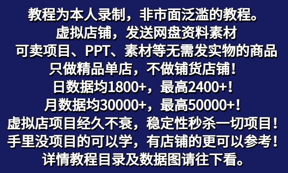 图片[1]-拼多多虚拟店铺项目，电脑挂机自动发货，单店日利润300+-87创业网