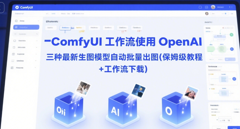 ComfyUI 工作流使用 OpenAI 三种最新生图模型自动批量出图(保姆级教程+工作流下载)-87创业网