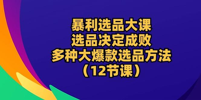 暴利 选品大课：选品决定成败，教你多种大爆款选品方法(12节课-87创业网