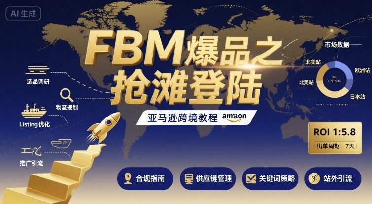FBM爆品之抢滩登陆-亚马逊跨境教程-87创业网