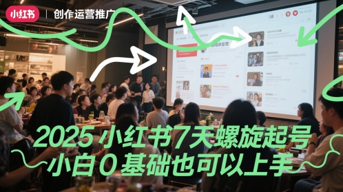 2025小红书7天螺旋起号，小白0基础也可以上手-87创业网