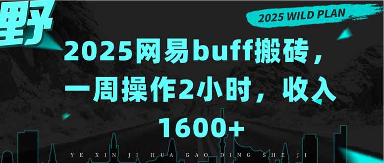 2025网易buff搬砖，一周操作2小时，收入1600+-87创业网