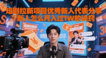 短剧拉新项目优秀新人代表分享新人怎么月入过1W的诀窍-87创业网