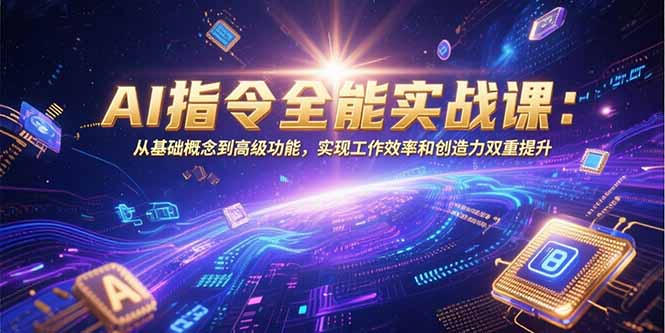 AI指令全能实战课：从基础概念到高级功能，实现工作效率和创造力双重提升-87创业网