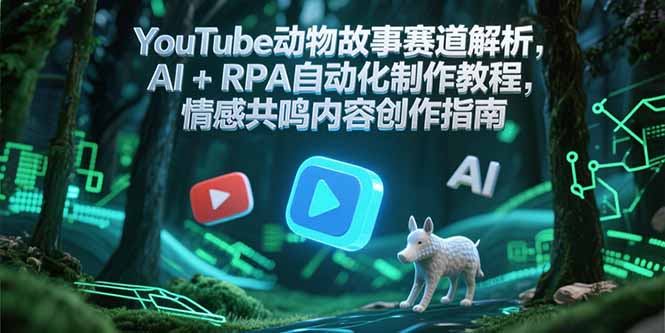 YouTube动物故事赛道解析，AI+RPA自动化制作教程，情感共鸣内容创作指南-87创业网