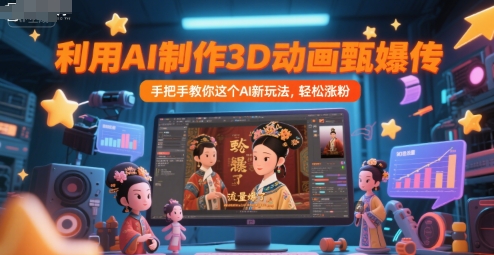 利用AI制作3D动画甄嬛传，流量爆了，手把手教你这个AI新玩法，轻松涨粉-87创业网