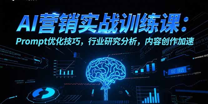 AI营销实战训练课：Prompt优化技巧，行业研究分析，内容创作加速-87创业网