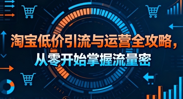 淘宝低价引流与运营全攻略，从零开始掌握流量密码-87创业网