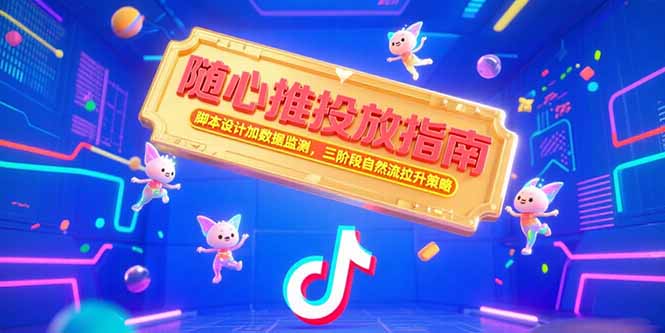 随心推投放指南，脚本设计加数据监测，三阶段自然流拉升策略-87创业网