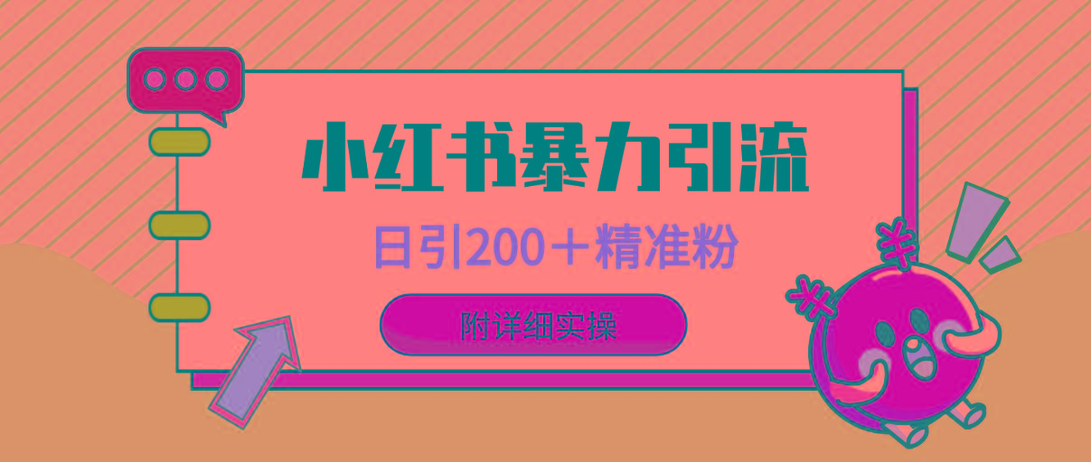 (9582期)小红书暴力引流大法，日引200＋精准粉，一键触达上万人，附详细实操-87创业网