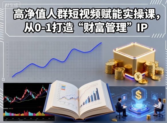 高净值人群短视频赋能实操课，从0-1打造“财富管理”IP-87创业网