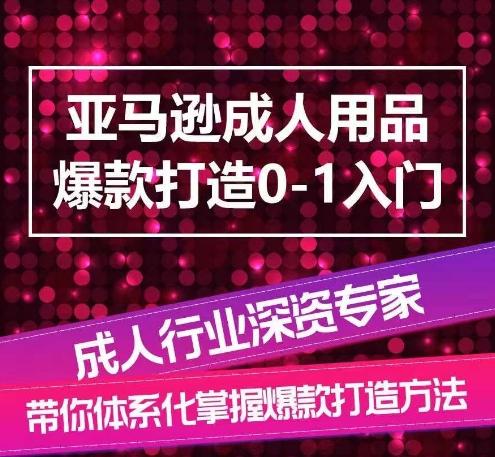 亚马逊成人用品爆款打造0-1入门，系统化讲解亚马逊成人用品爆款打造的流程-87创业网