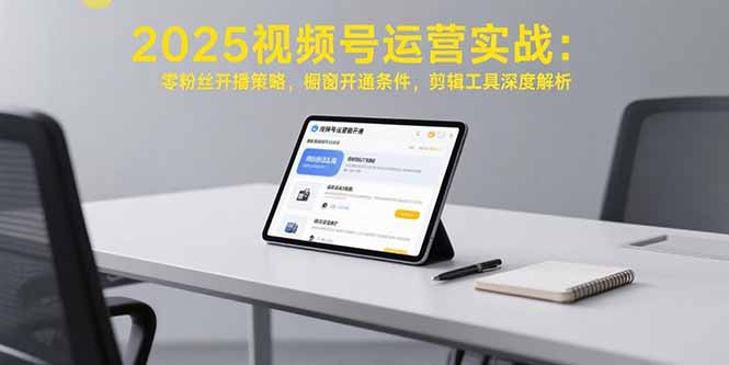 2025视频号运营实战：零粉丝开播策略，橱窗开通条件，剪辑工具深度解析-87创业网