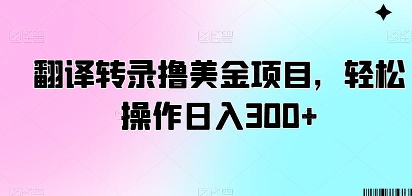 翻译转录撸美金项目，轻松操作日入300+【揭秘】-87创业网