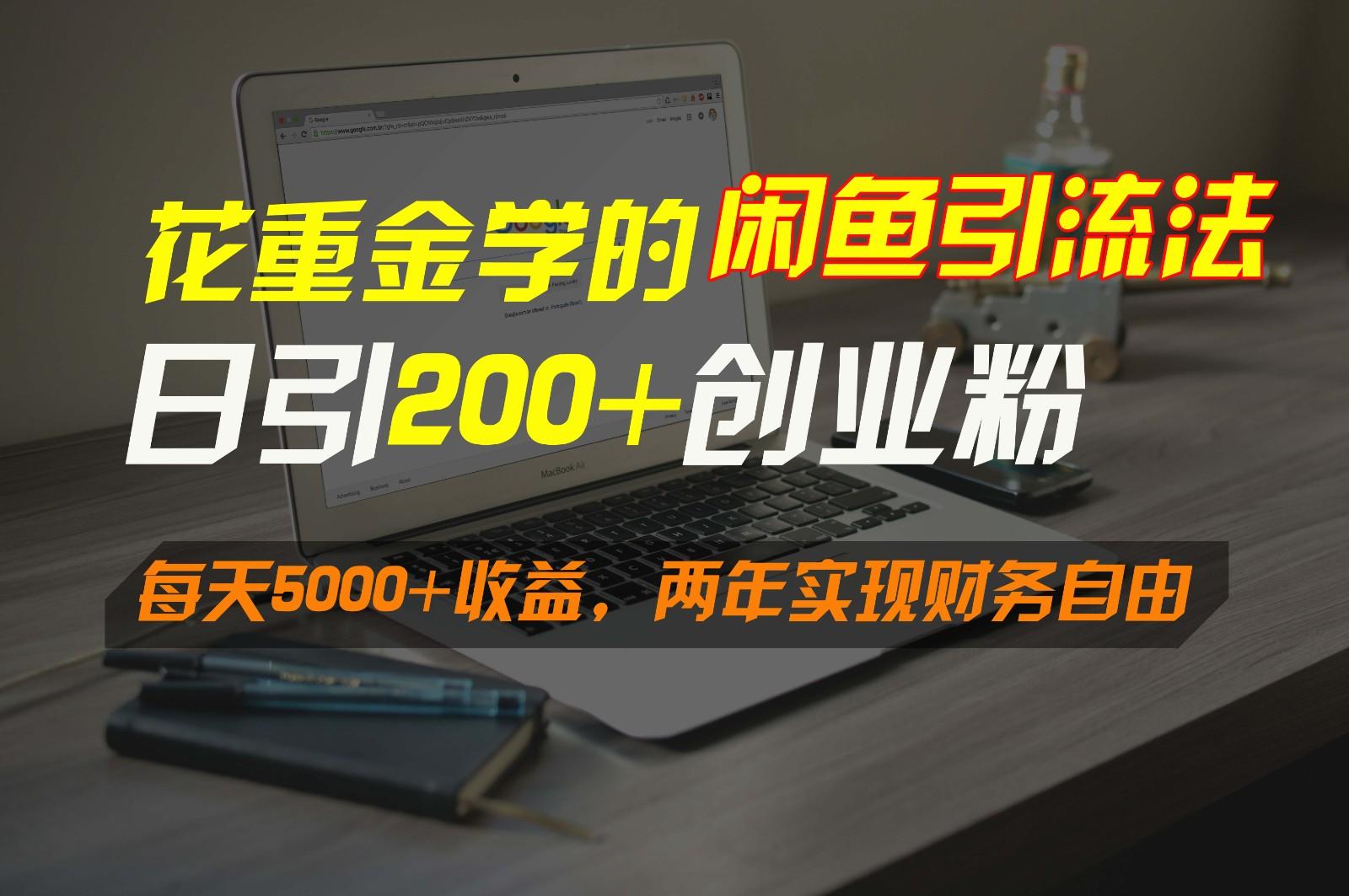 花重金学的闲鱼引流法，日引流300+创业粉，每天5000+收益，两年实现财务自由-87创业网