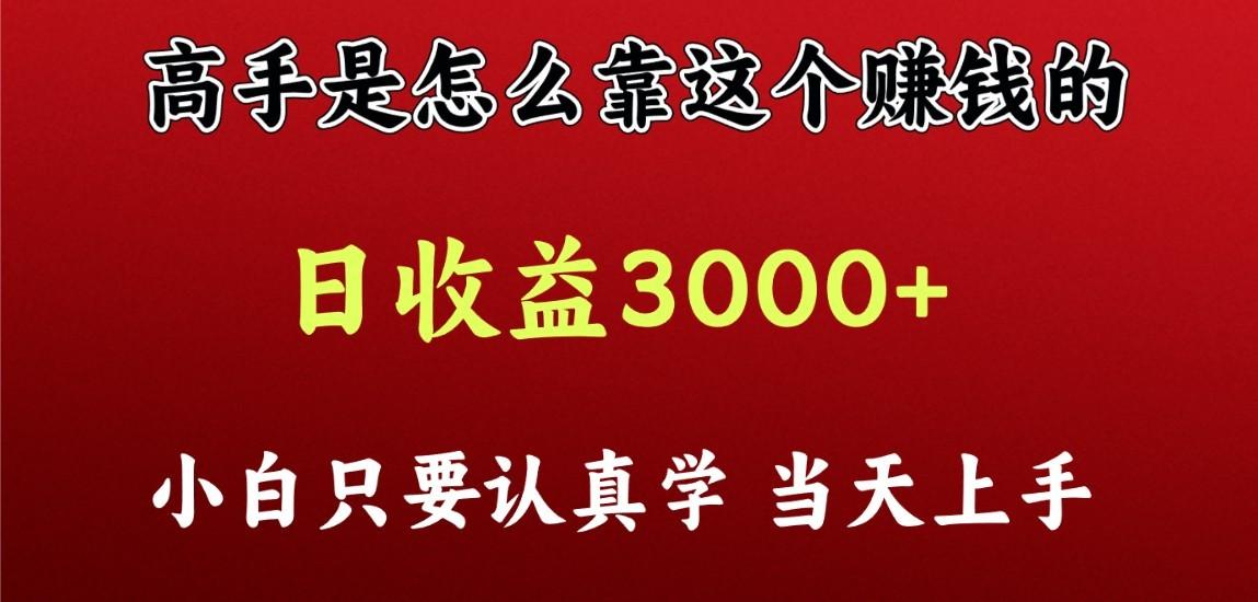 看高手是怎么赚钱的，一天收益至少3000+以上，小白当天上手-87创业网