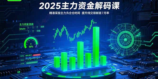 2025主力资金解码课：精准捕捉主力建仓时机，提升短线交易胜率(更新7月-87创业网