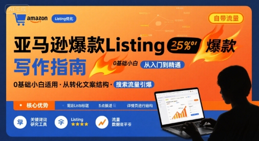 亚马逊爆款Listing写作方法，亚马逊0基础小白也能写爆款自带流量的Listing-87创业网