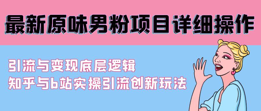 最新原味男粉项目详细操作 引流与变现底层逻辑+知乎与b站实操引流创新玩法-87创业网