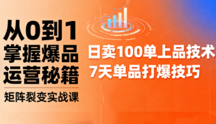 抖音小店爆品打造与矩阵裂变实战课-87创业网