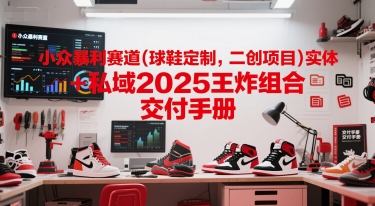 小众暴利赛道(球鞋定制，二创项目)实体+私域2025王炸组合  交付手册-87创业网
