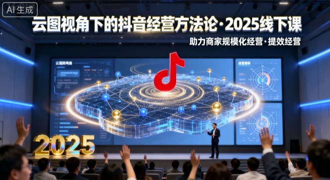 云图视角下的抖音经营方法论，2025线下课，助力商家规模化经营，提效经营(录音+字幕)-87创业网
