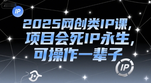 2025网创类IP课，项目会死IP永生，可操作一辈子-87创业网