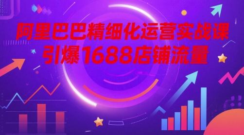 阿里巴巴精细化运营实战课，引爆1688店铺流量-87创业网