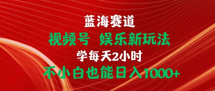 蓝海赛道视频号 娱乐新玩法每天2小时小白也能日入1000+-87创业网