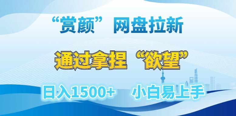 “赏颜”网盘拉新赛道，通过拿捏“欲望”日入1500+，小白易上手【揭秘】-87创业网