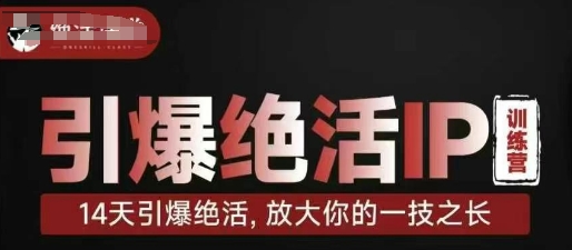 引爆绝活IP训练营，14天引爆绝活，放大你的一技之长-87创业网
