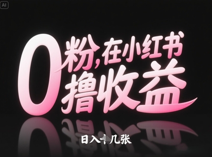 0粉在小红书撸收益，日入几张-87创业网