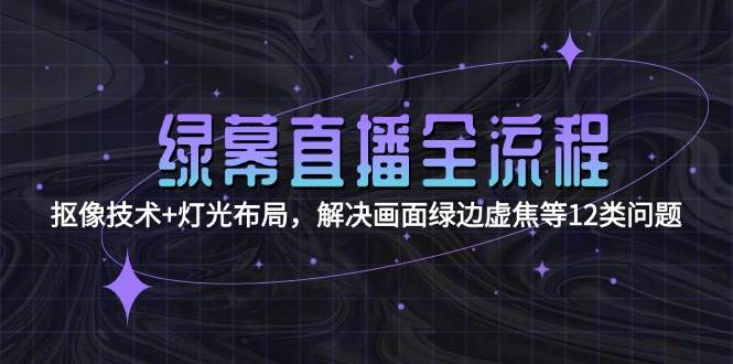 绿幕直播全流程：抠像技术+灯光布局，解决画面绿边虚焦等12类问题-87创业网