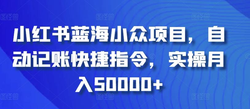 小红书蓝海小众项目，自动记账快捷指令，实操月入50000+【揭秘】-87创业网