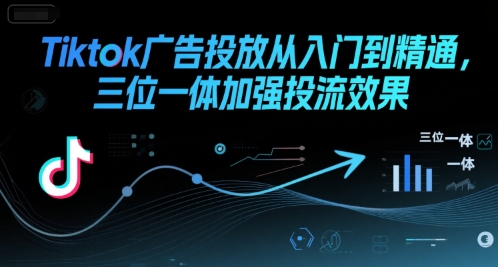 Tiktok广告投放从入门到精通，三位一体加强投流效果-87创业网