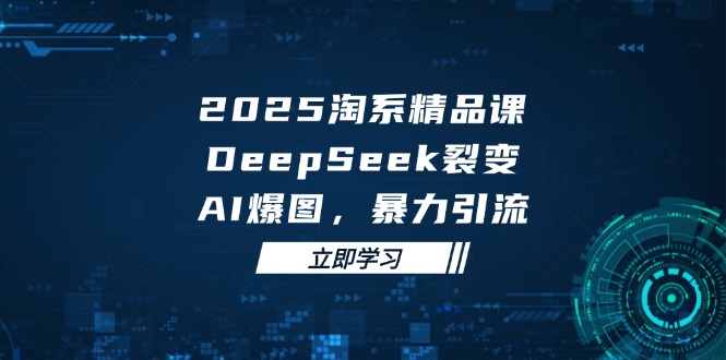 2025 淘系精品课，DeepSeek 裂变，AI 爆图，暴力引流-87创业网