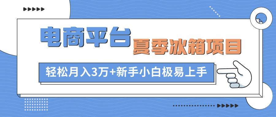 电商平台夏季冰箱项目，轻松月入3万+，新手小白极易上手-87创业网