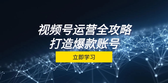 视频号运营全攻略，从定位到成交一站式学习，视频号核心秘诀，打造爆款…-87创业网